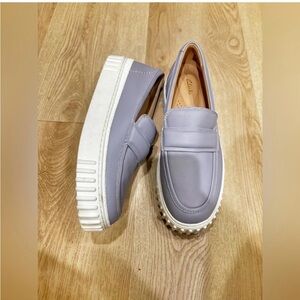 Clarks Lavender Platform Loafers